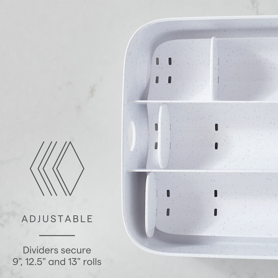 50882 StoraRoll Food Wrap Dispenser 3-Slot Speckle Feature w Benefits Adjustable.png