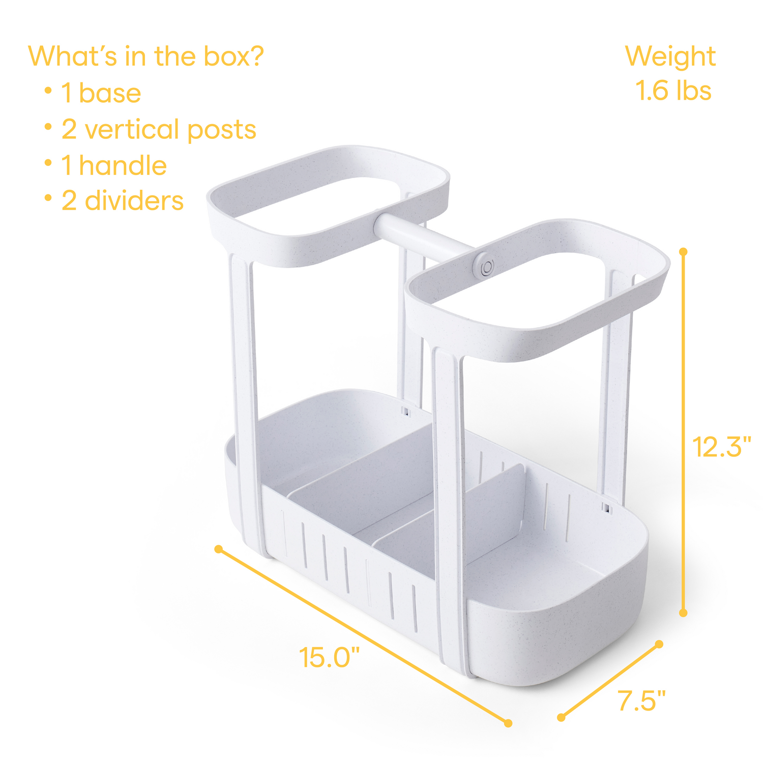 SinkSuite Cleaning Caddy Dimensions